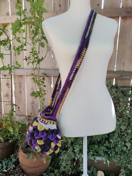 Dragon Scale Bag - Handmade Crochet - Nonbinary