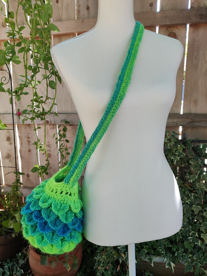 Dragon Scale Bag - Handmade Crochet - Kelpie's Lagoon