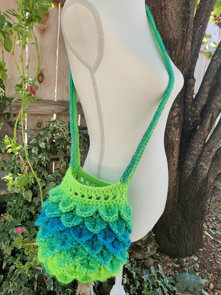 Dragon Scale Bag - Handmade Crochet - Kelpie's Lagoon