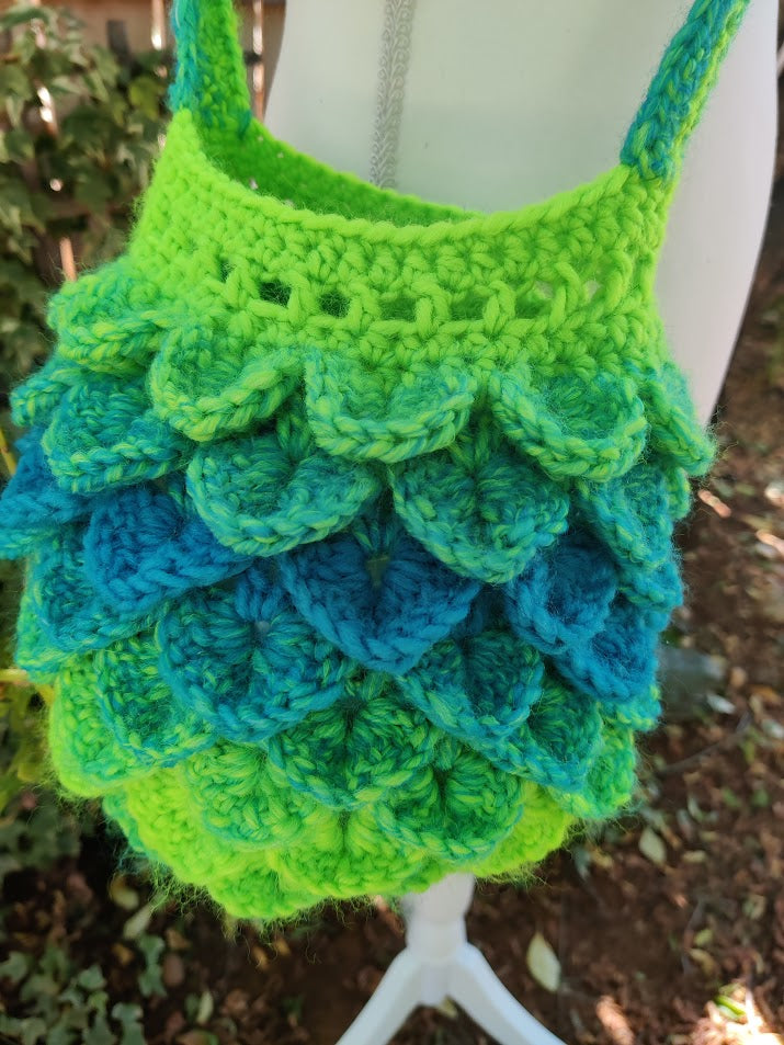 Dragon Scale Bag - Handmade Crochet - Kelpie's Lagoon